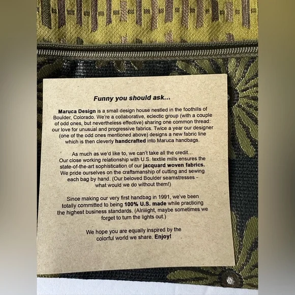 Maruca Green and Brown Patterned Clutch - Picture 5 of 10